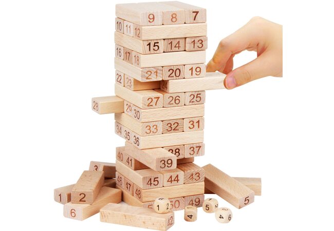 Настольная игра «Дженга» (неокрашенная), 51 дет.