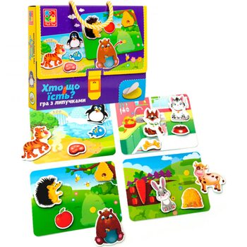 Игра-логика на липучке «Кто что кушает?»