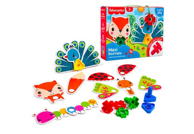 Закручуємо гаєчку на болтик. (Fisher Price)