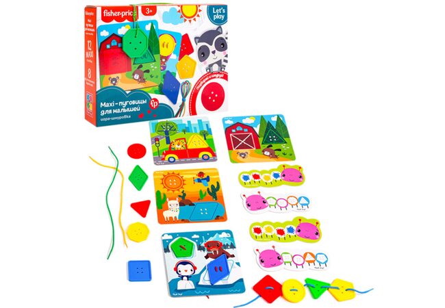 Шнурівка «Maxi-ґудзики», 12 шт. (Fisher Price)