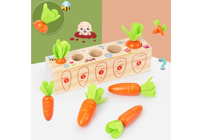 Развивающая игра «Морковки» (больше-меньше)