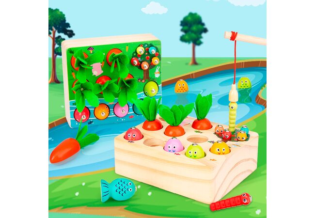 Гра «Морковки-гусенички-рибки»