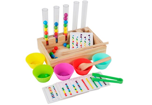 Игра-моторика-шарики «Колбы-схемы»