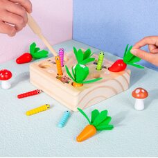 Игра-рыбалка «Гусенички. Огород»