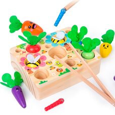 Игра-рыбалка «Гусенички. Овощи.»