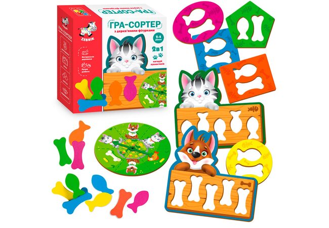 Развивающая игра-сортер «Накорми пушистиков»