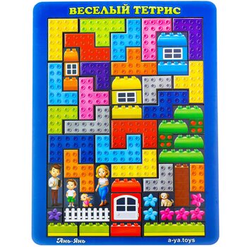 Тетрис «Цветной конструктор» (большой), 54 дет.