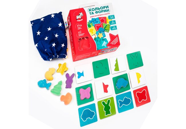 Развивающая игра «Цвета и формы», укр.