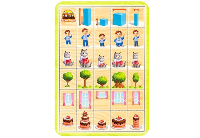 Развивающая пазловая игра «Укажите размеры»