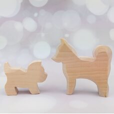 Деревянная игрушка-раскраска «Собака и щенок»