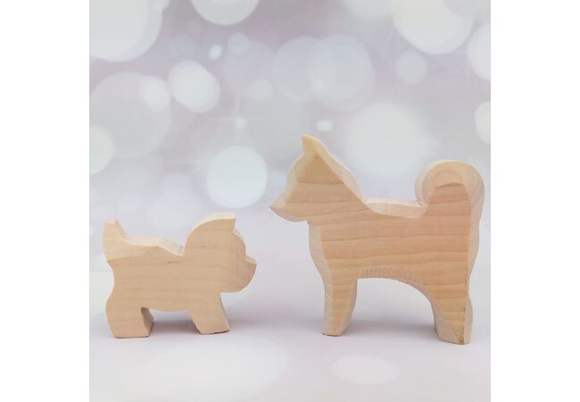 Дерев'яна іграшка-розмальовка «Собака і щеня»