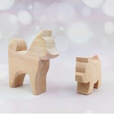 Деревянная игрушка-раскраска «Собака и щенок»