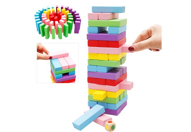 Игра «Дженга» (цветная), 48 дет
