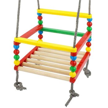 Качеля подвесная дерево-пластик (бук)