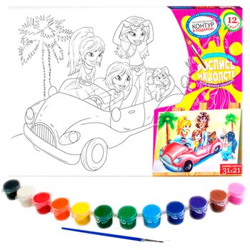 Роспись на холсте «Фотосессия», 31х21 см.