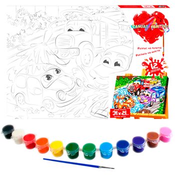 Роспись на холсте «Шоссе», 31х21 см.