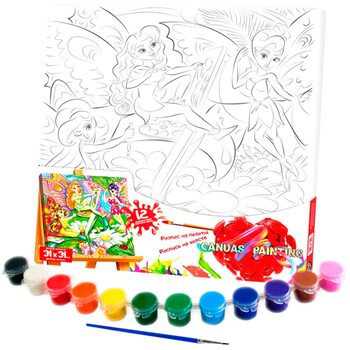 Роспись на холсте «Феи», 31х31 см.