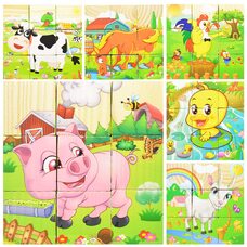 9 кубиков «Домашние животные»