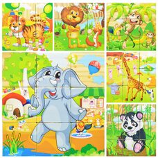 9 кубиков «Экзотические животные»