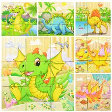 Кубики «Юрский период», 9 шт.