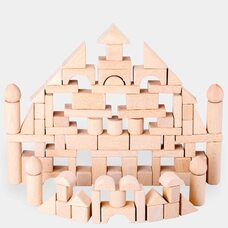 Конструктор в ведре, 100 дет. (неокрашенный)