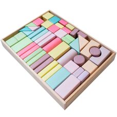 Детский деревянный конструктор, 48 дет. (пастельный)