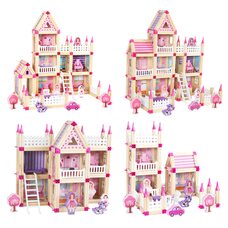 Конструктор «Магические блоки», 298 дет.(розовый)