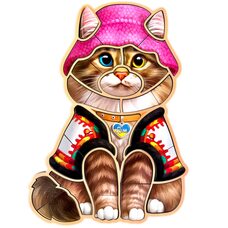 Пазл-животное «Украинский котик»