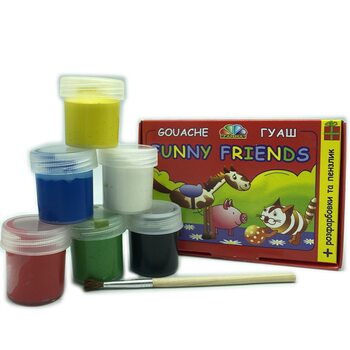 Краски цветные, 6 шт. (20 мл)