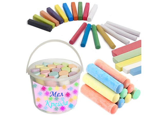Набор цветного мела, 4-48 шт.