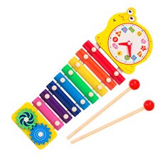Ксилофон 8 тонов цветной (металл)