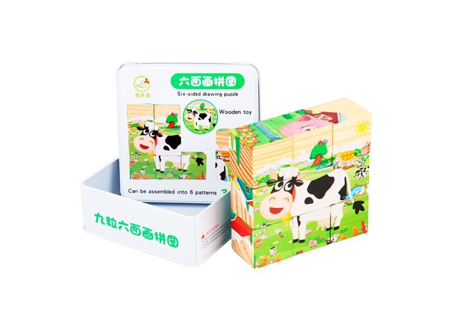 Набор кубиков «Животные», 9 шт.