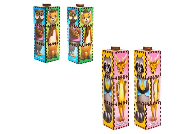 Кубики на палочке «Животные», 3 шт.