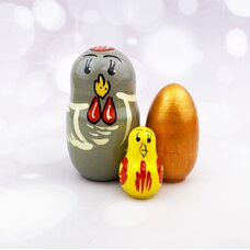 Матрешка «Курочка», 3 в 1.