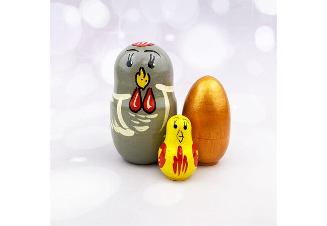 Матрешка «Курочка», 3 в 1.