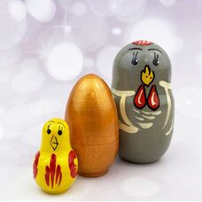 Матрешка «Курочка», 3 в 1.