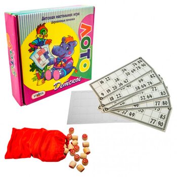 Лото деревянными бочонками «Детское» от ТМ «Strateg»