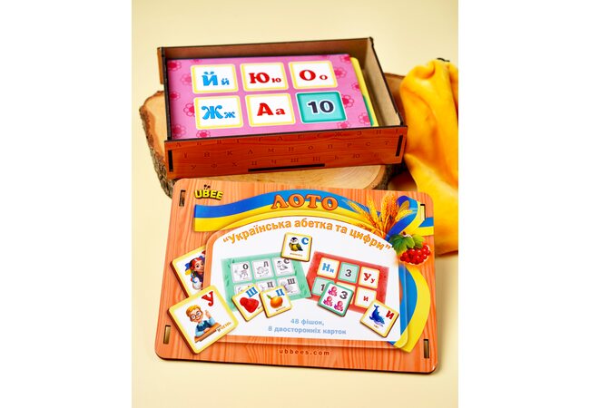 Лото «Украинский алфавит и цифры»
