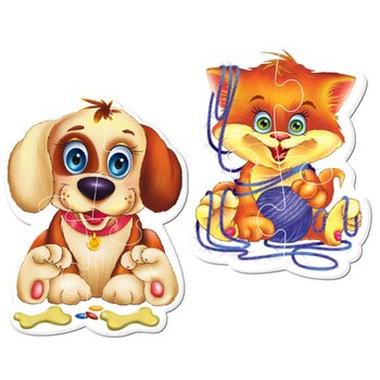 Магнитные беби-пазлы «Кошка и собака»