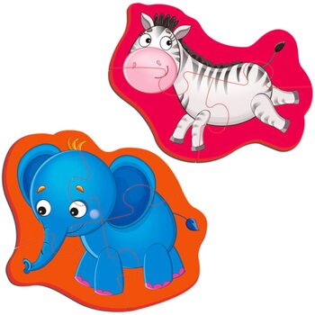Магнитные беби-пазлы «Слон и Зебра»
