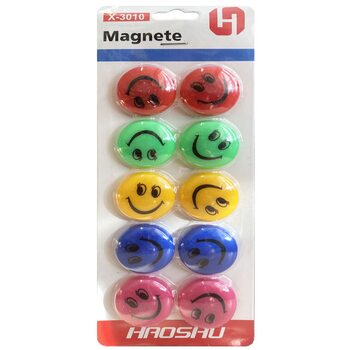 Цветные магниты для мольбертов «Смайл», 10 шт.