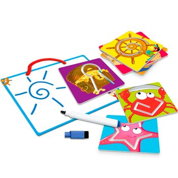 Игра с маркером «Пиши и вытирай. Пираты.» (магнитная доска с трафаретом)