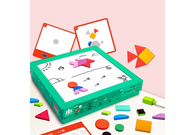 Магнітна Геометрична мозаїка з вбудованою дошкою