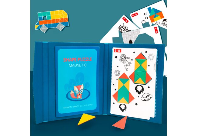 Магнитная мозаика в папке «Квадраты-треугольники»