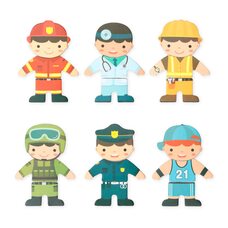 Игра гардероб «Профессии» (магнитная)