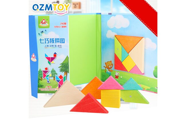 Магнитный танграм в папке с заданиями (240 шт.)