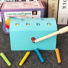 Магнитная рыбалка «Гусенички» (голубая)