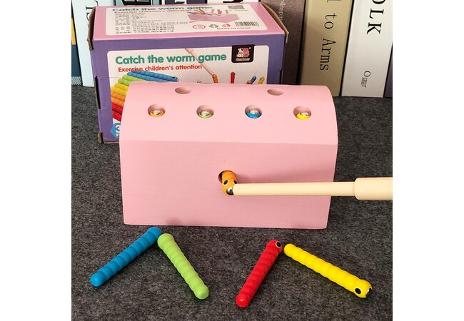 Магнітна риболовля «Гусенички» (рожева)