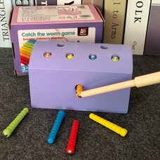 Магнитная рыбалка «Гусенички» (фиолетовая)