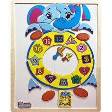 Магнитные пазлы «Часы-Слон»